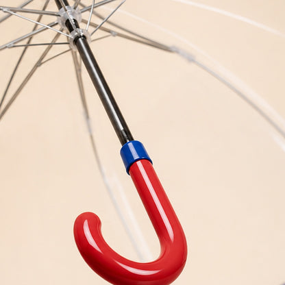 Clear Arc Bubble Umbrella handle and frame detail