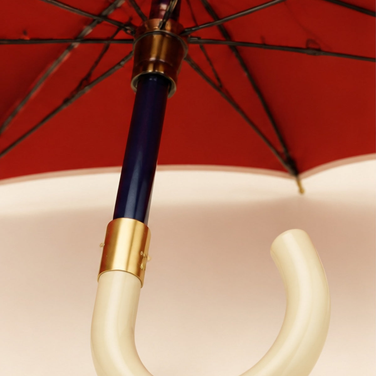 Poppy Classic Long Umbrella handle and frame detail