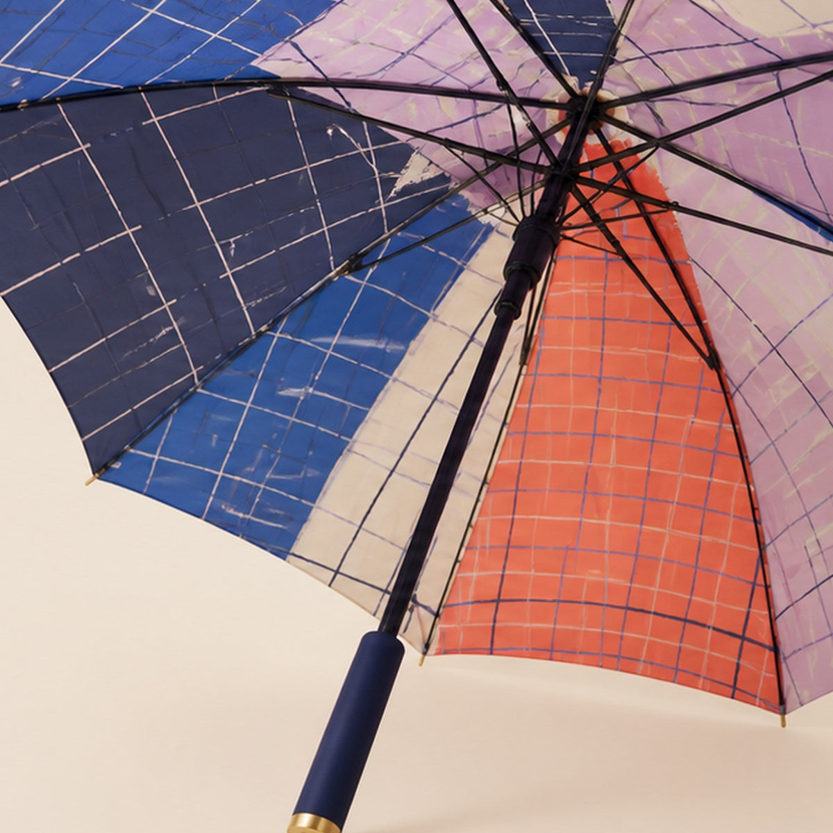 Studio Grid Long Umbrella handle and frame detail